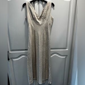 Petal & Pup Neutral Beige V-Neck Maxi Dress